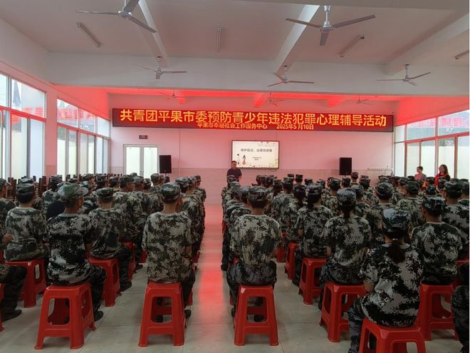 龙8国际：共青团平果市委预防青少年违法犯罪心理辅导活动成功举办(图1)